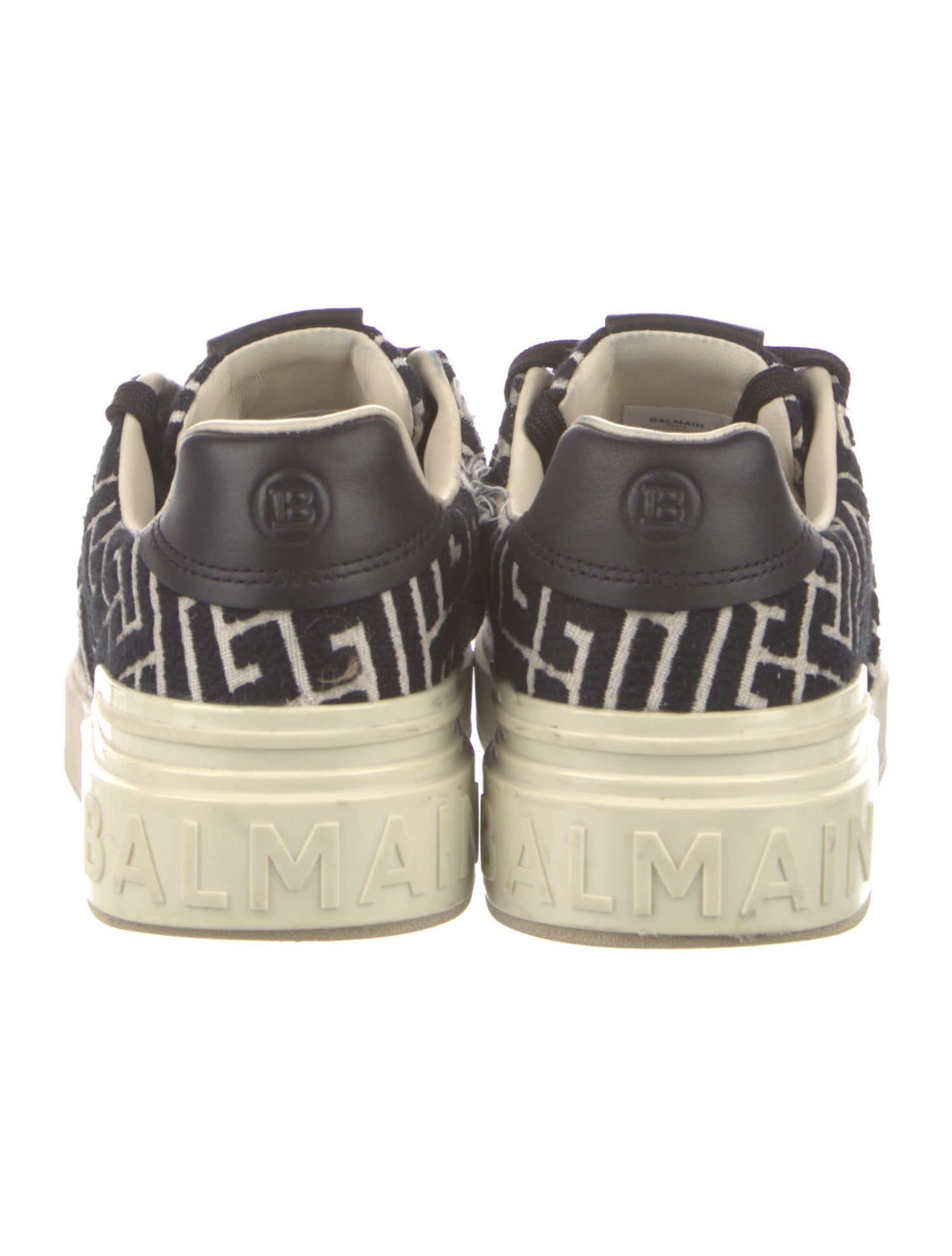 Balmain Canvas Printed Sneakers